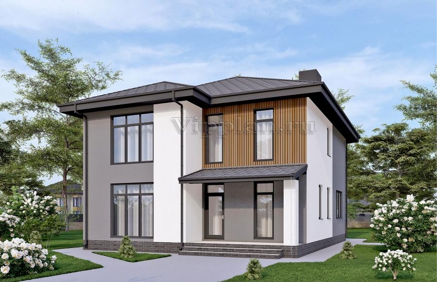 Двухэтажный дом с четырьмя спальнями и террасой